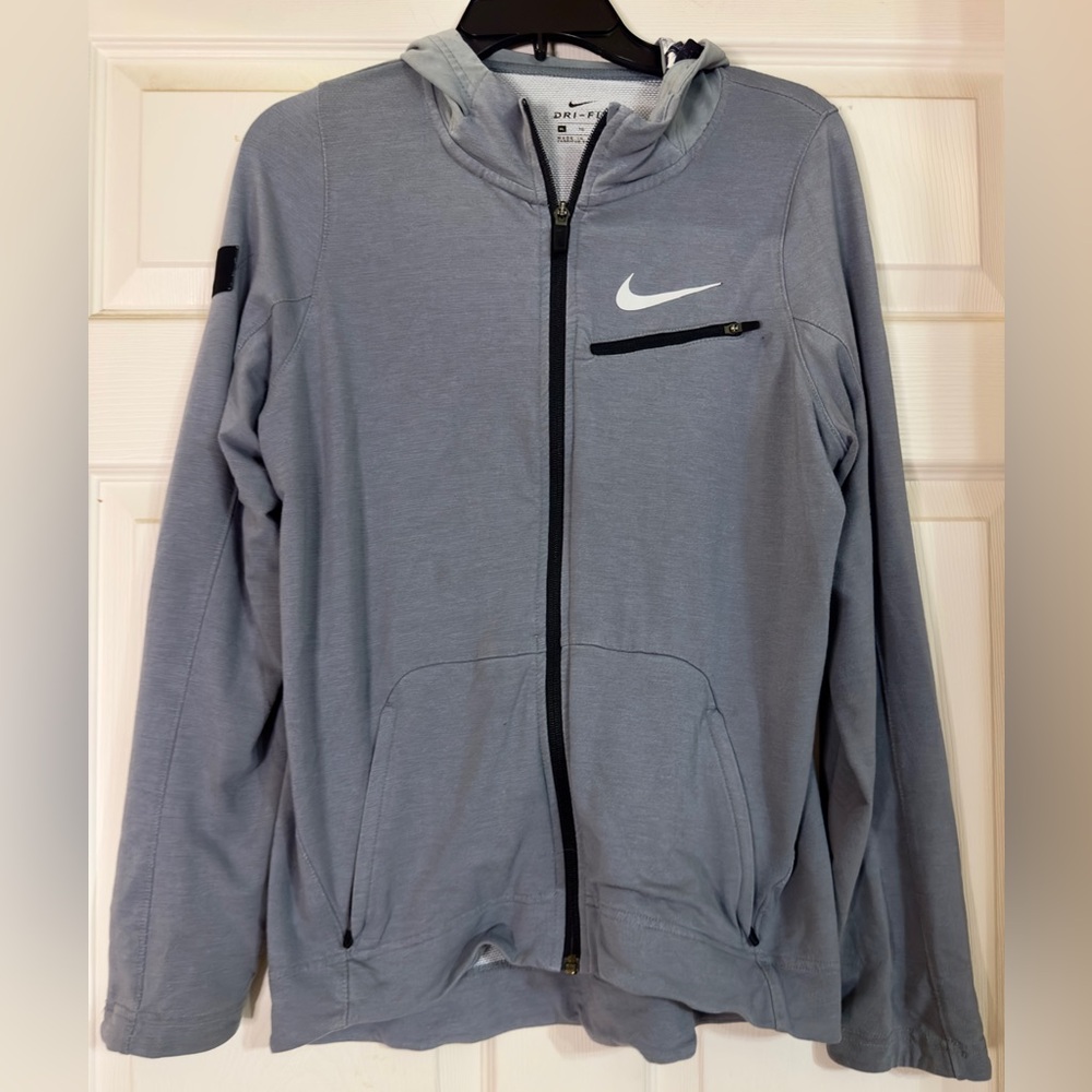 Nike KD (Kevin Durant) Jacket Mens Gray Dri-FIT Full Zip Hoodie Basketball Sz XL